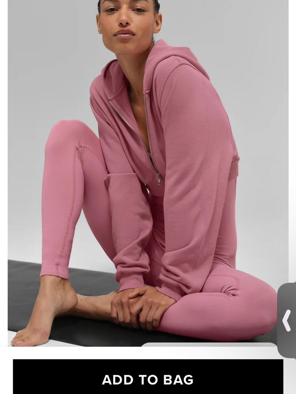 ALO Yoga Rose Pink Zip Hoodie